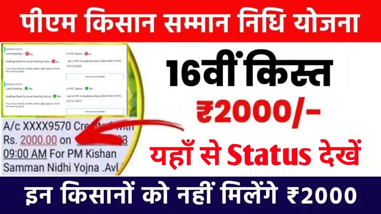 PM Kisan 16th Kist Status Check